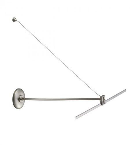 WAC Lighting LM-OWP-BN Solorail Brushed Nickel Rail Wall Mount Support Bracket Power Feed Ceiling Light