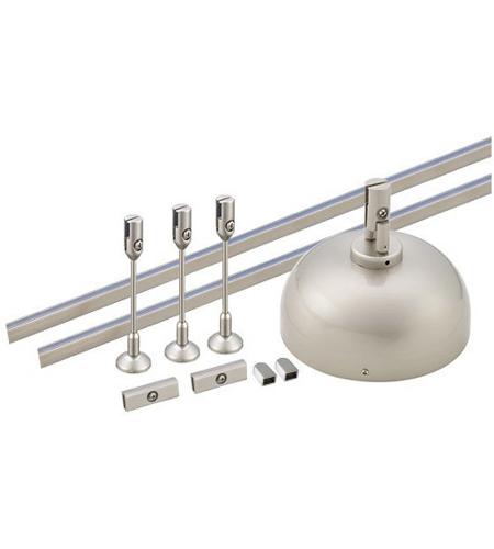 WAC Lighting LM-T8-BN Solorail Brushed Nickel Rail Section Ceiling Light in 8ft, Monorail LM-SK-E-BN.jpg