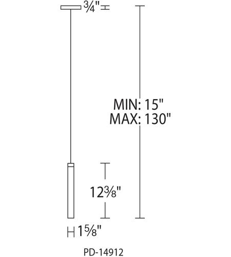 WAC Lighting PD-14912-SN Tenor LED 2 inch Satin Nickel Mini Pendant Ceiling Light, dweLED PD-149_LI.jpg