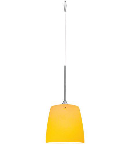 WAC Lighting QP-LED513-AM/BN Contemporary LED 5 inch Brushed Nickel Pendant Ceiling Light in Amber (Contemporary), Quick Connect photo
