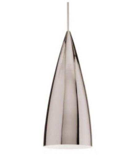 WAC Lighting QP966-CH/BN Cosmopolitan 1 Light 4 inch Brushed Nickel Pendant Ceiling Light in Chrome, Quick Connect photo