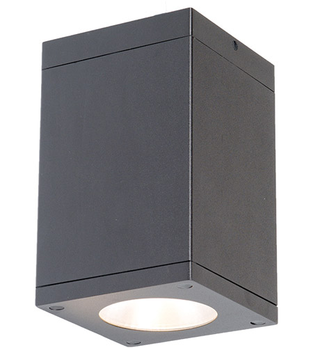 WAC Lighting DC-CD0517-F830-GH Cube Arch LED 5 inch Graphite Flush Ceiling Light in 17, 3000K, 85, F-33 Degrees photo