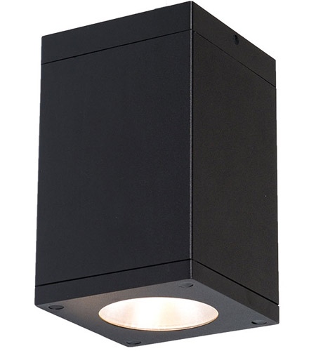 WAC Lighting DC-CD0517-N830-BK Cube Arch LED 5 inch Black Flush Ceiling Light in 17, 3000K, 85, N-25 Degrees photo