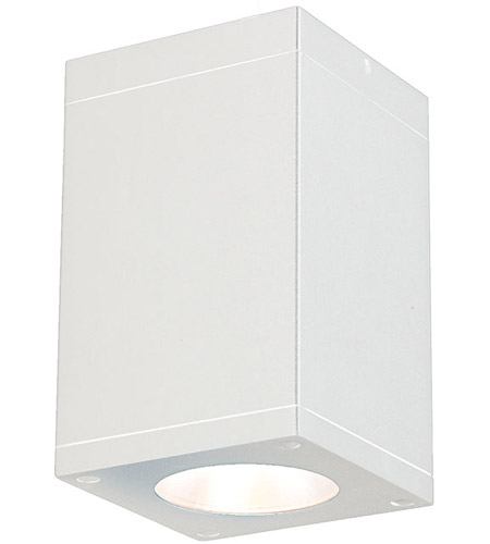 WAC Lighting DC-CD0517-N927-WT Cube Arch LED 5 inch White Flush Ceiling Light in 17, 2700K, 90, N-25 Degrees photo