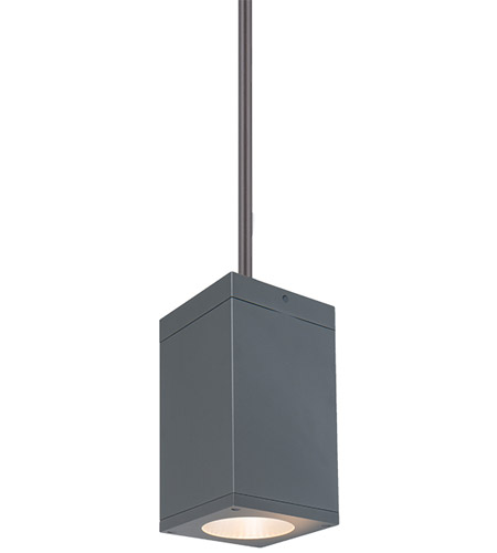 WAC Lighting DC-PD0517-F927-GH Cube Arch LED 5 inch Graphite Outdoor Pendant in 17, 2700K, 90, F-33 Degrees photo
