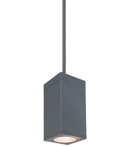 WAC Lighting DC-PD0517-N835-GH Cube Arch LED 5 inch Graphite Outdoor Pendant in 17, 3500K, 85, N-25 Degrees photo