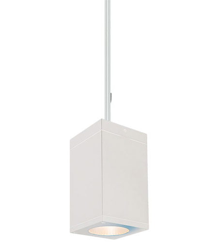 WAC Lighting DC-PD0517-S835-WT Cube Arch LED 5 inch White Outdoor Pendant in 17, 3500K, 85, S-16 Degrees photo
