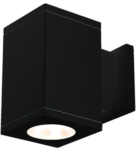 WAC Lighting DC-WD0534-F830B-BK Cube Arch LED 5 inch Black Sconce Wall Light in 3000K, 85, F-33 Degrees, 34, B - Twrds wall photo