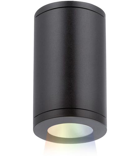 WAC Lighting DS-CD05-S927-BK Tube Arch LED 5 inch Black Outdoor Flush in 2700K, 90, Spot