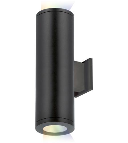 WAC Lighting DS-WD05-NS-CC-BK Tube Arch LED 13 inch Black Outdoor Wall Light in 85, Narrow, Color Changing, Straight Up/Down