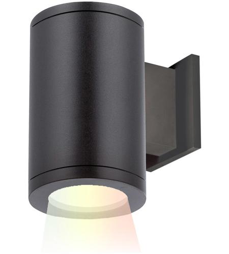 WAC Lighting DS-WS05-FA-CC-BK Tube Arch LED 7 inch Black Outdoor Wall Light in 85, Flood, Color Changing, Away From Wall