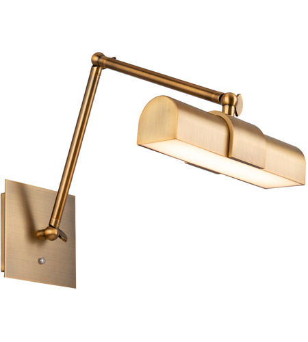 WAC Lighting PL-47023-AB Piano LED 10 inch Aged Brass Wall Swing Lamp Wall Light, dweLED