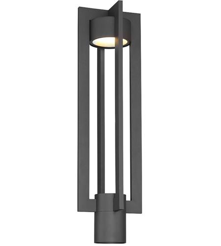 WAC Lighting PM-W48620-BK Chamber LED 20 inch Black Post Light, dweLED photo