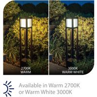 WAC Lighting 6621-27BK Tower 12 5.50 watt Black Bollard Light in 2700K, WAC Landscape 6621-BK.PT02.jpg thumb
