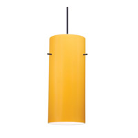 WAC Lighting PLD-F4-454AM/BK Contemporary 1 Light 5 inch Black Pendant Ceiling Light in 100, Amber (Contemporary), Canopy Mount PLD photo thumbnail
