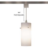 Contemporary 1 Light 5 inch Brushed Nickel Pendant Ceiling Light in 100,  White (Contemporary), H Track
