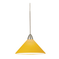 WAC Lighting JTK-512AM/BN Contemporary 1 Light 5 inch Brushed Nickel Pendant Ceiling Light in Amber (Contemporary), J Track photo thumbnail