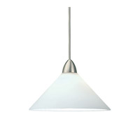 WAC Lighting LTK-512WT/BN Contemporary 1 Light 5 inch Brushed Nickel Pendant Ceiling Light in White (Contemporary), L Track photo thumbnail