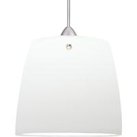 WAC Lighting MP-513-WT/BN Contemporary 1 Light 5 inch Brushed Nickel Pendant Ceiling Light in White (Contemporary), Canopy Mount MP photo thumbnail