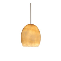 WAC Lighting QP946-AL/BN Artisan 1 Light 5 inch Brushed Nickel Pendant Ceiling Light in 50, Alabaster, Quick Connect photo thumbnail