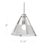 WAC Lighting QP-915LED-CF/CH Tikal LED 5 inch Clear Frosted/Chrome Pendant Ceiling Light, Quick Connect thumb