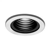 WAC Lighting HR-834-WT Signature MR16 White Step Baffle Trim in Black, Commercial and Residential Lighting thumb