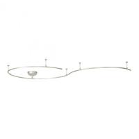 WAC Lighting LM-T8-BN Solorail Brushed Nickel Rail Section Ceiling Light in 8ft, Monorail LM-SK-E-BN-1.jpg thumb