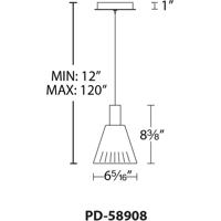 WAC Lighting PD-58908-CH Passion LED 6 inch Chrome Mini Pendant Ceiling Light, dweLED PD-58908_LI.jpg thumb