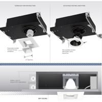 WAC Lighting R3ASWT-A930-BKWT Aether LED B/Wt Recessed Lighting in Black White alternative photo thumbnail