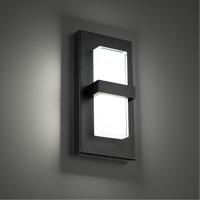 WAC Lighting WS-W21110-40-BK Bandeau LED 10 inch Black Outdoor Wall Light in 4000K, dweLED photo thumbnail