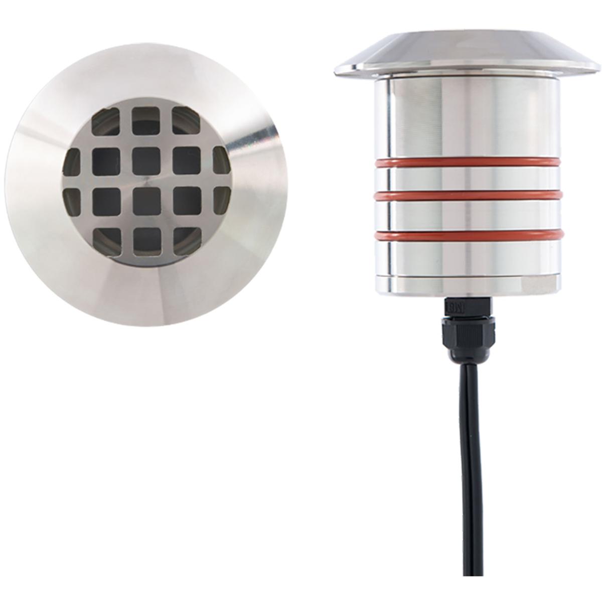 WAC Lighting 2121-27SS Inground Recessed Light 12 4.1 watt Stainless Steel Path Indicator Light in 2700K Warm LED, WAC Landscape