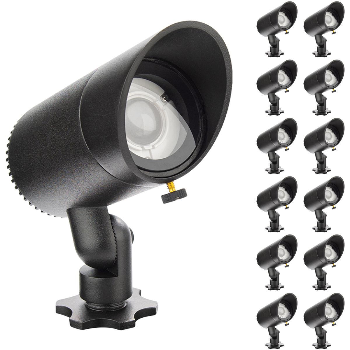 WAC Lighting 5311-30BK-12 WAC InterBeam Black Low Voltage Accent Light-Multi Pack in 3000K Warm White LED, WAC Landscape
