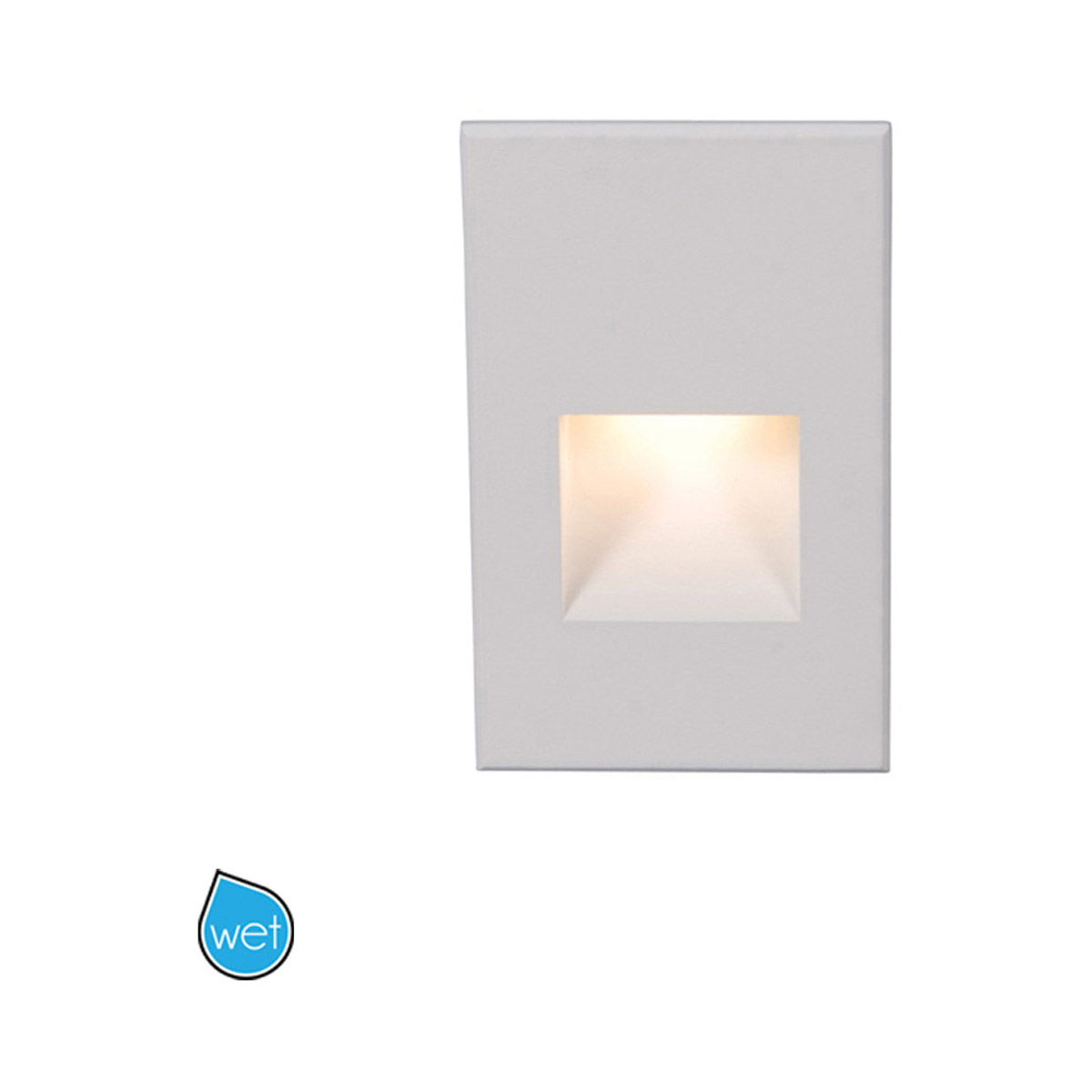 WAC Lighting WL-LED200-RD-WT Tyler 120 3.8 watt White Step and Wall Lighting in Red, WAC Lighting