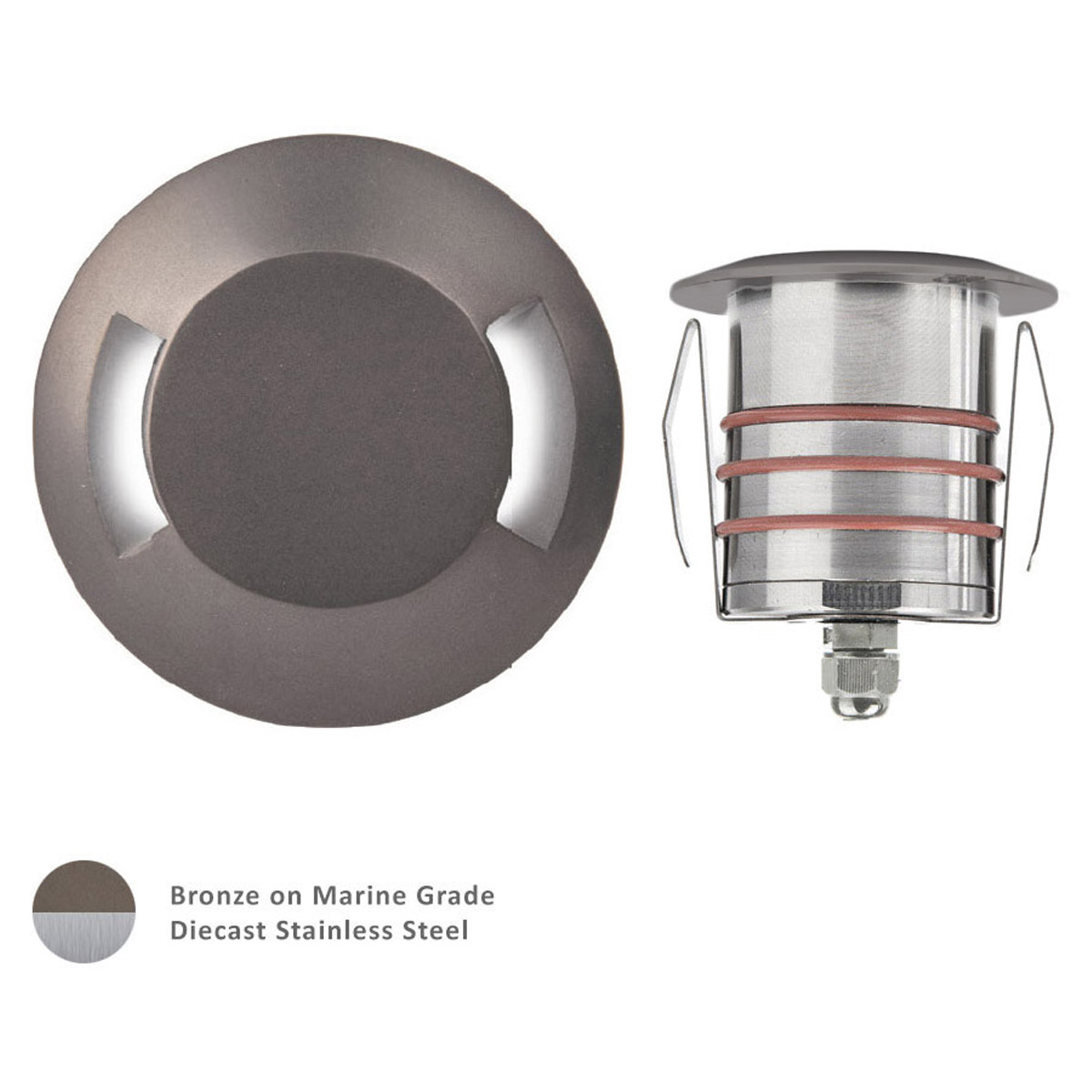 WAC Lighting 2071-30BS Tyler 12 4.1 watt Stainless Steel Coated in Bronze Path Lighting in 3000K, Bronzed Stainless Steel, WAC Landscape