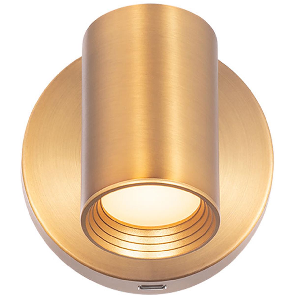 WAC Lighting BL-21205-AB Kepler Reading Light Wall Light in Aged Brass, dweLED