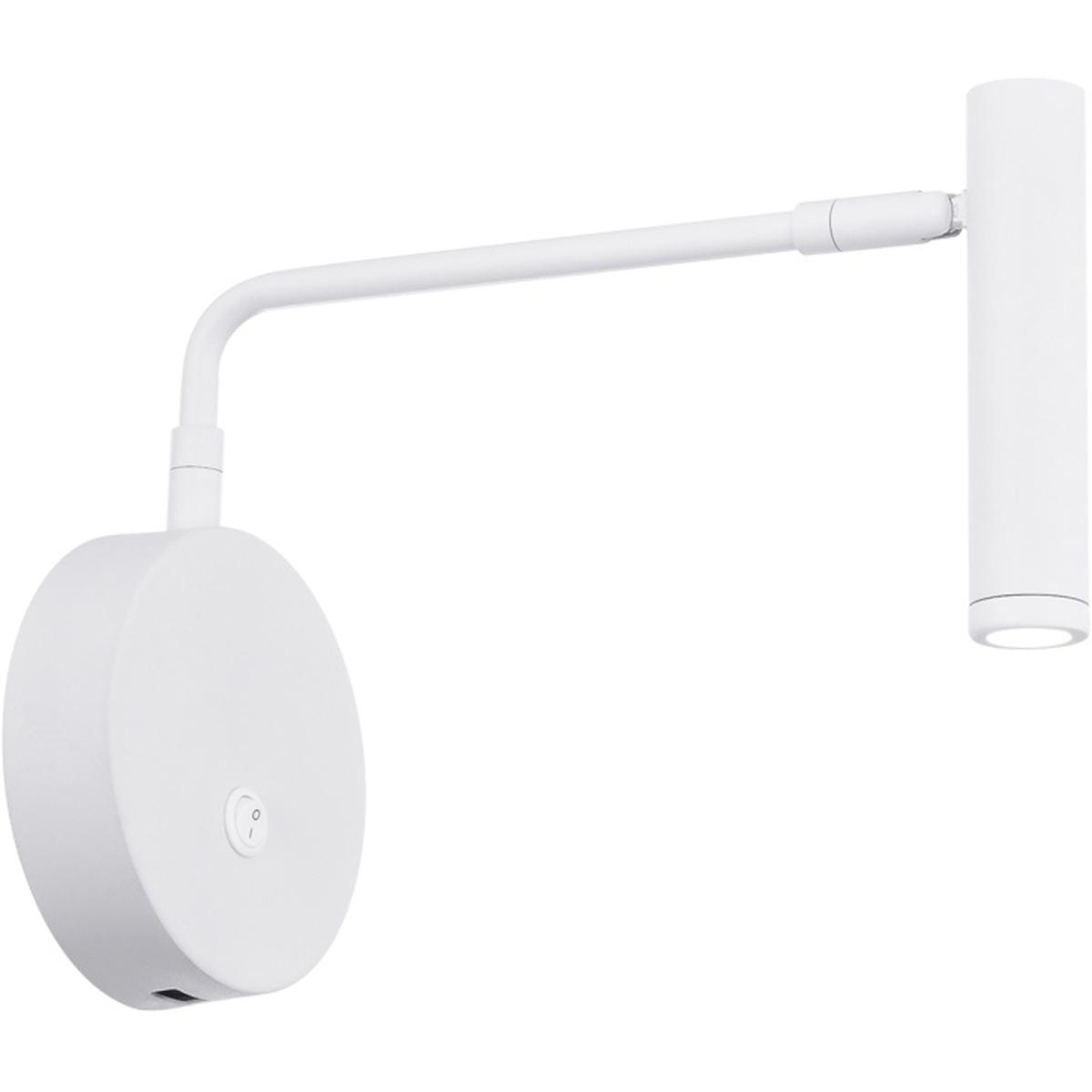 WAC Lighting BL-23210-WT Sprig Reading Light Wall Light in White, dweLED