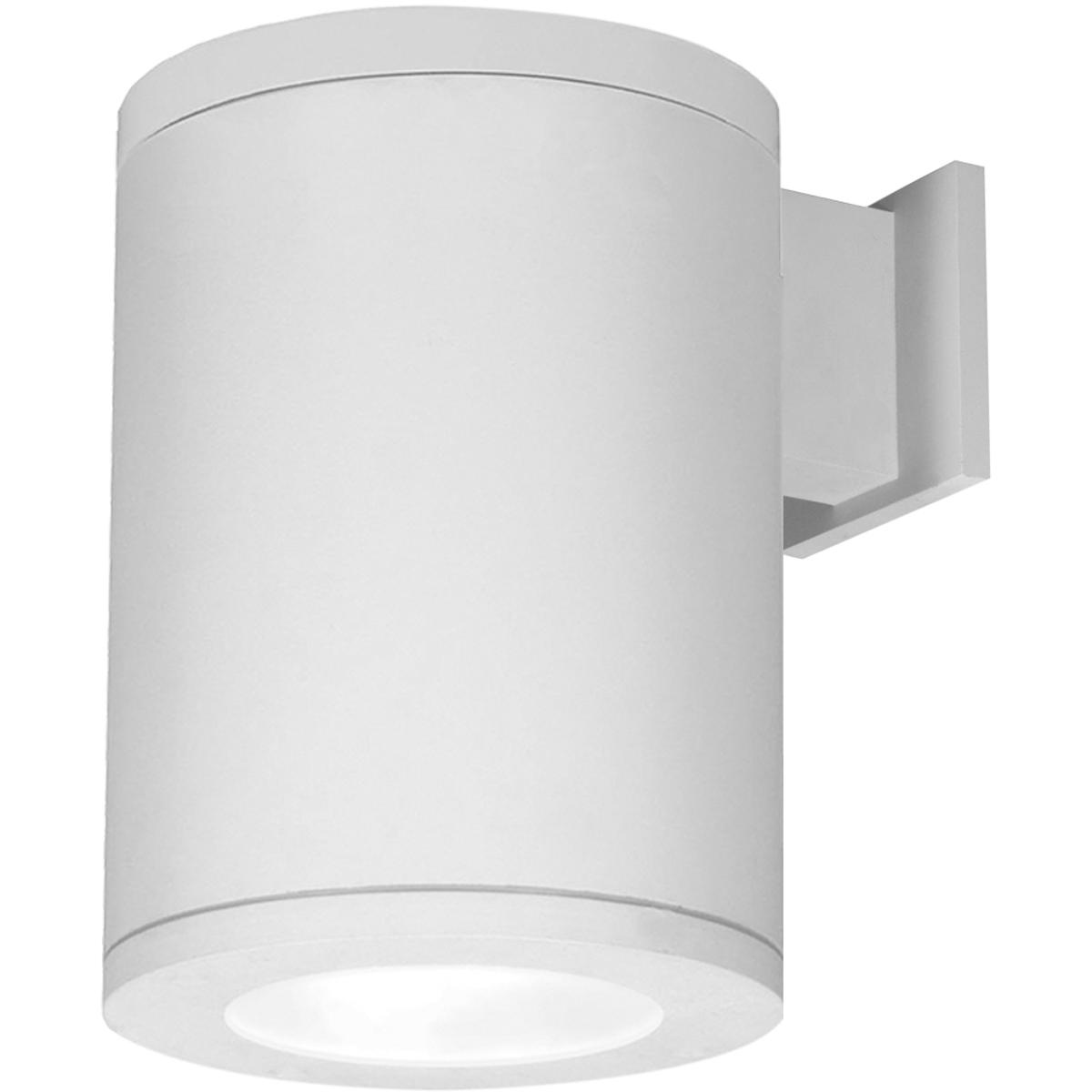 WAC Lighting DS-WS08-F27B-WT Tube Arch Sconce Wall Light in Flood, 85, 2700K, White, Towards Wall