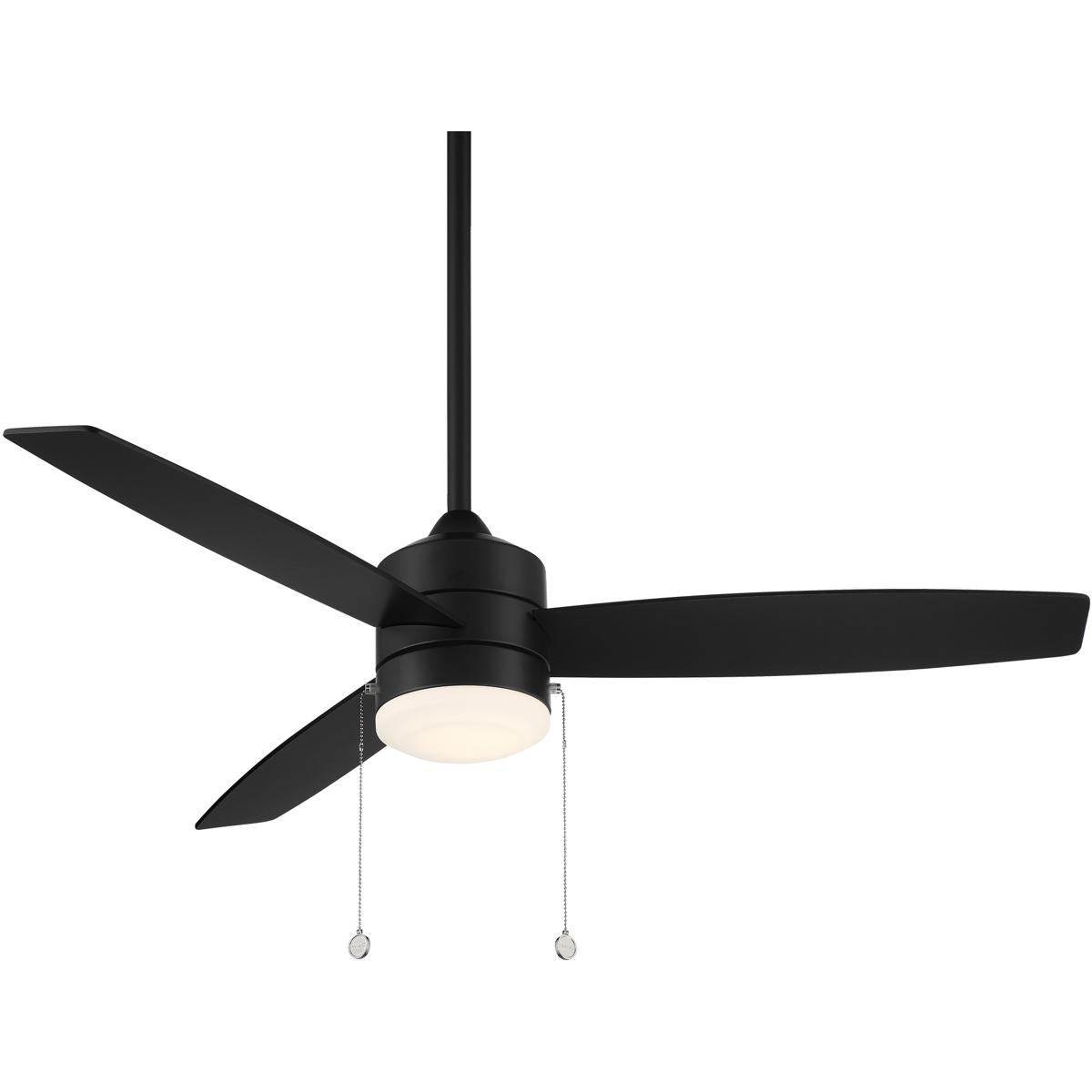 WAC Lighting F-072L-MB Atlantis 52 inch Matte Black Downrod Ceiling Fans, WAC Fans Limited