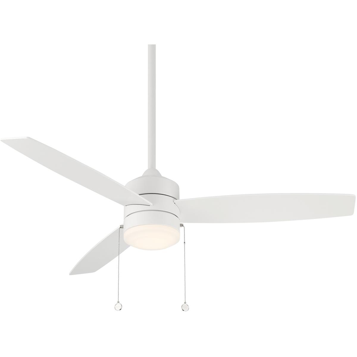 WAC Lighting F-072L-MW Atlantis 52 inch Matte White Downrod Ceiling Fans, WAC Fans Limited