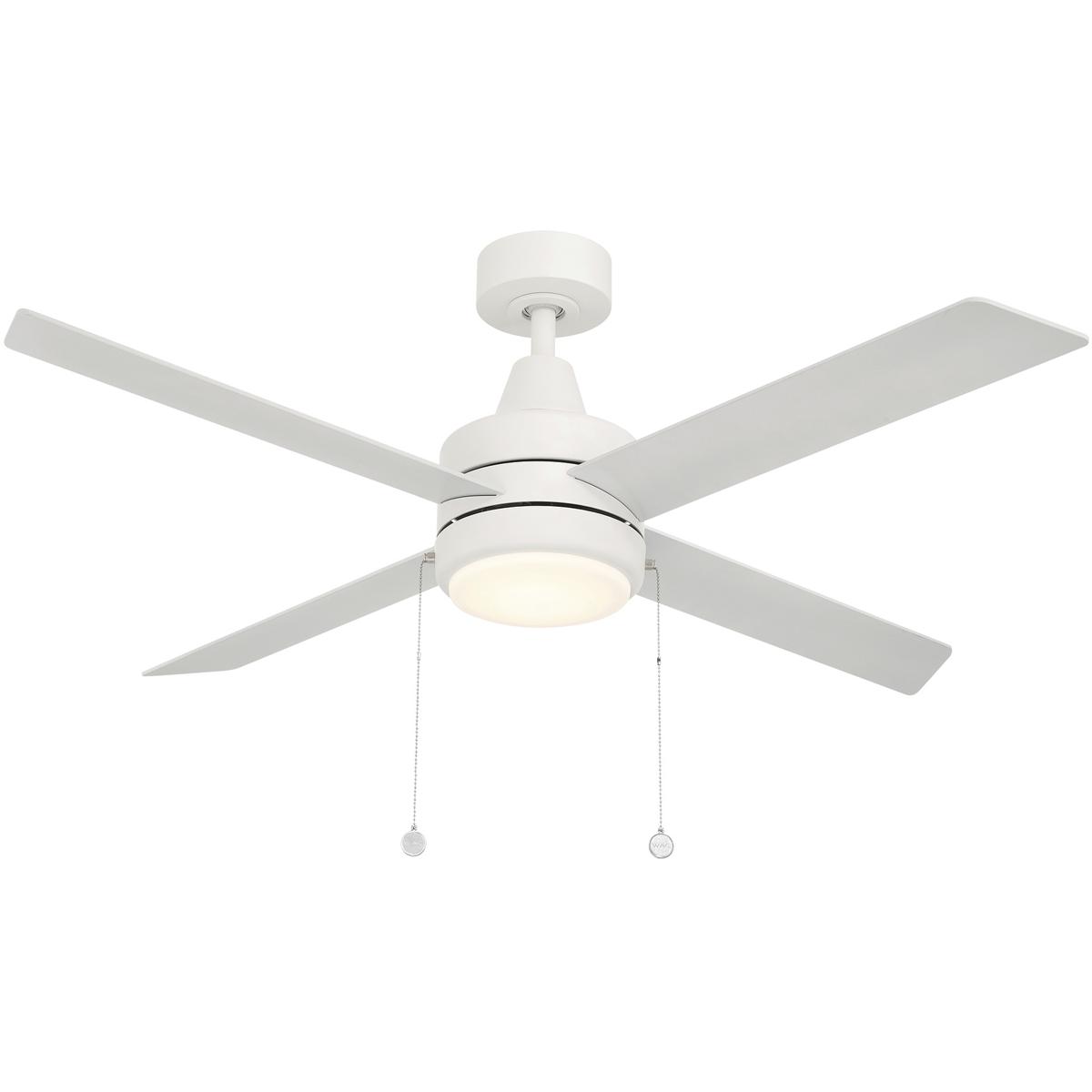 WAC Lighting F-106L-MW Quade 52 inch Matte White Downrod Ceiling Fan
