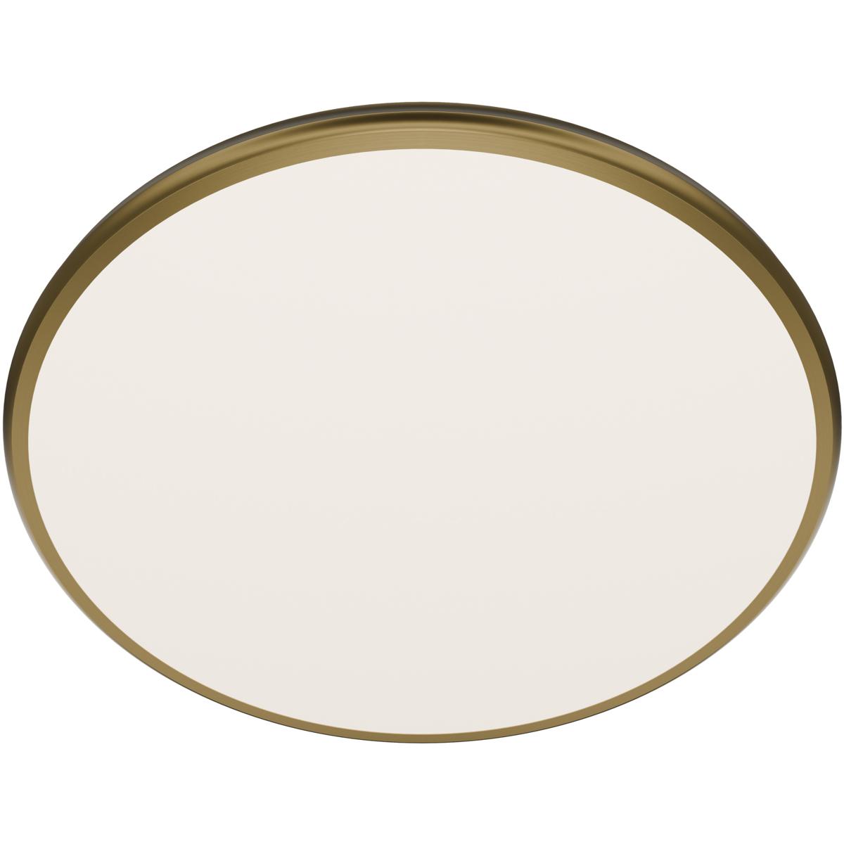 WAC Lighting FM-37522-40-AB Parthenon LED 22 inch Aged Brass Flush Mount Ceiling Light in 4000K, dweLED