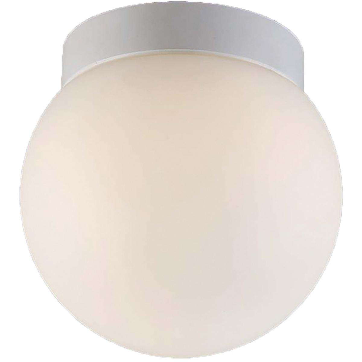 WAC Lighting FM-W52306-35-WT Niveous LED 6 inch White Flush Mount Ceiling Light in 3500K, dweLED