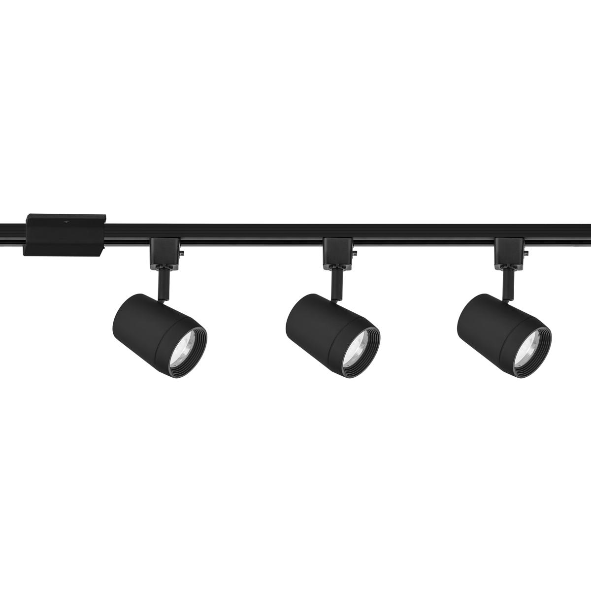 WAC Lighting H-7011/3-CS-BK Ocularc 3 Light 120 Black Track Light Kits Ceiling Light