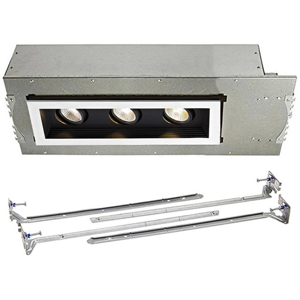 WAC Lighting MT-3LD311NA-F940BK Mini LED Multiple Spots LED Black Multiple Recessed Trim in Flood, 4000K