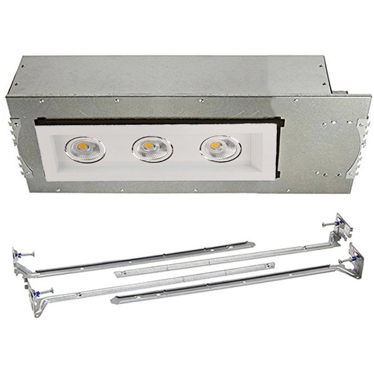 WAC Lighting MT-3LD311NA-W935WT Mini LED Multiple Spots LED White Multiple Recessed Trim in Wide, 3500K