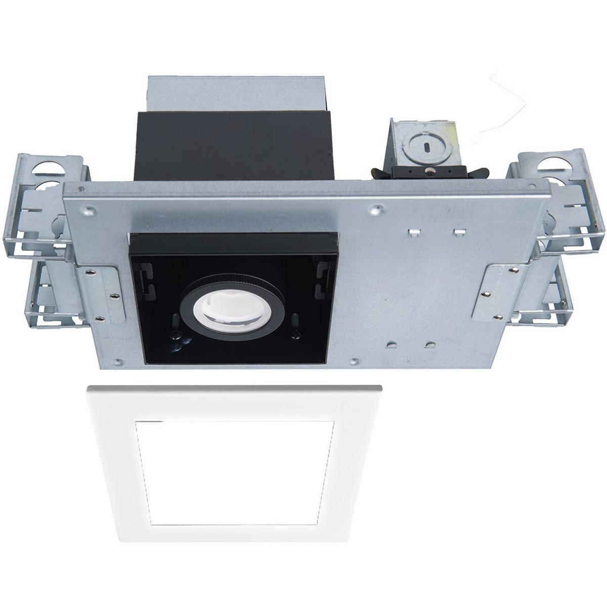 WAC Lighting MT-4115T-940-WTBK Silo Multiples LED White Black Recessed Lighting in 4000K, White/Black