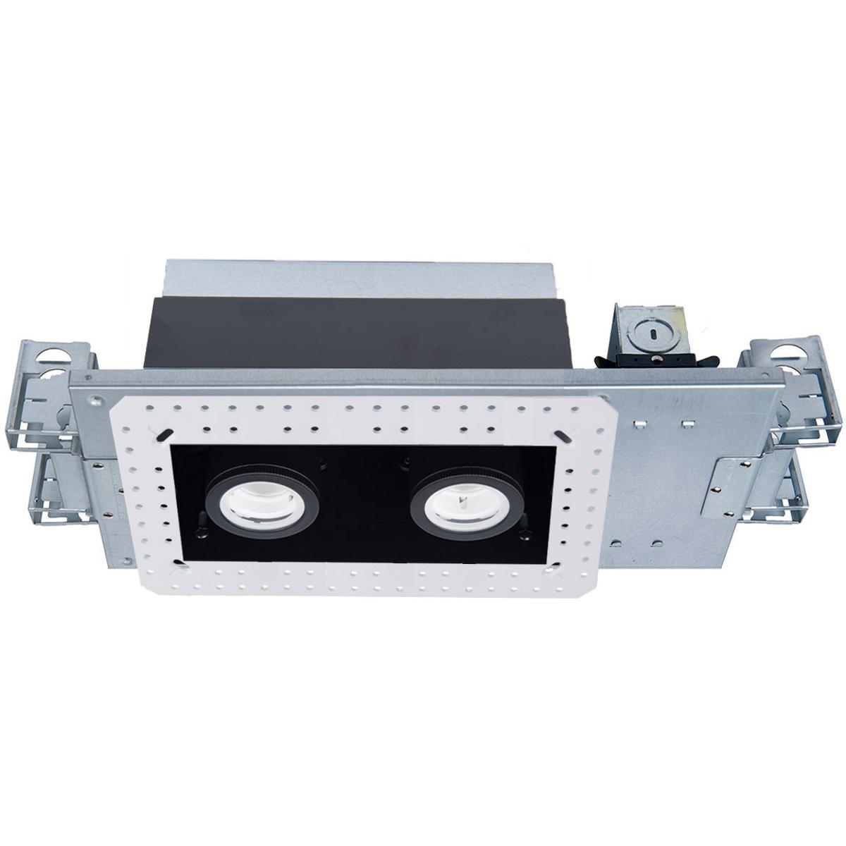 WAC Lighting MT-4215L-940-WTBK Silo Multiples LED White Black Multiple Recessed Trim in 4000K, White/Black