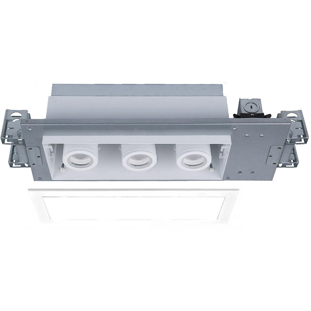 WAC Lighting MT-4310T-930-WTWT Silo Multiples LED White White Multiple Recessed Trim in 3000K, White/White