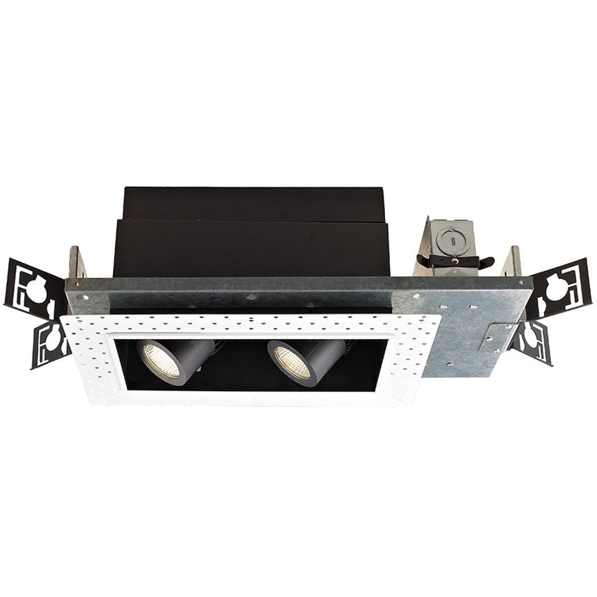 WAC Lighting MT-4LD216N-S930-BK Precision Multiples LED Black Multiple Recessed Trim in 3000K, Non-IC