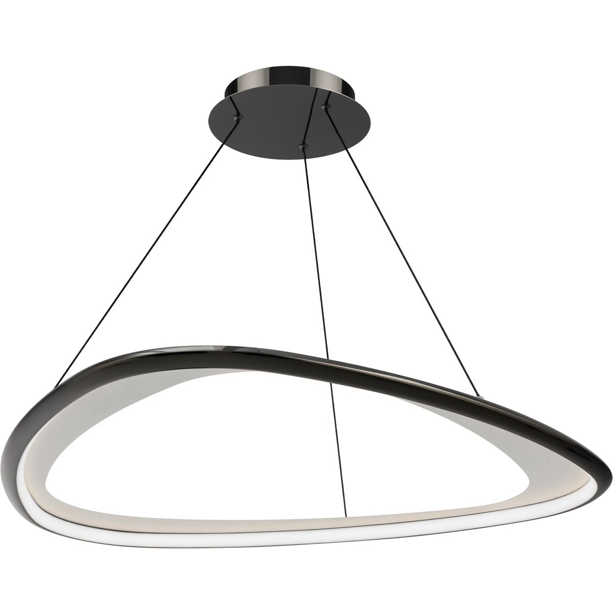 WAC Lighting PD4143340BC Oyster LED 33 inch Black Chrome Pendant Ceiling Light in 4000K BlackChrome dweLED